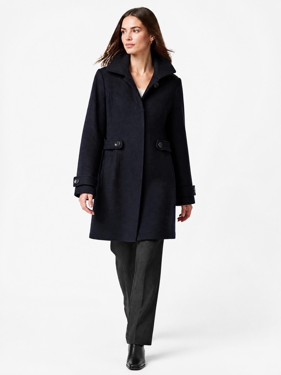 Jacobs Jackets & Blazers - Jacob Black Single-Breasted Wool Blend Coat